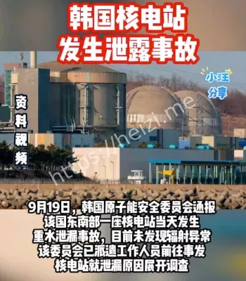 韩国核电站泄漏